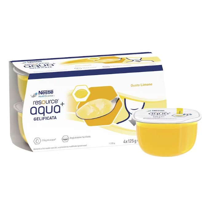 KIT AQUA+ GELIFICATA Limone Acqua gelificata facile da deglutire  2