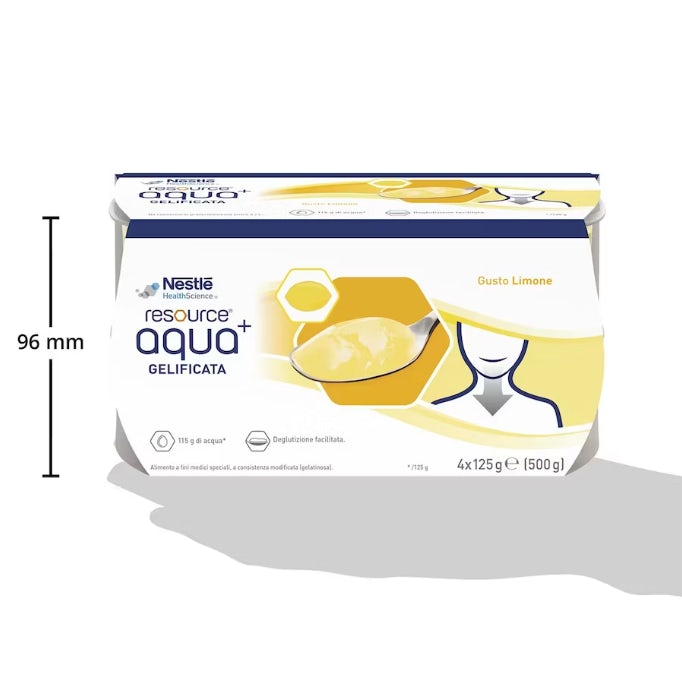KIT AQUA+ GELIFICATA Limone Acqua gelificata facile da deglutire  4