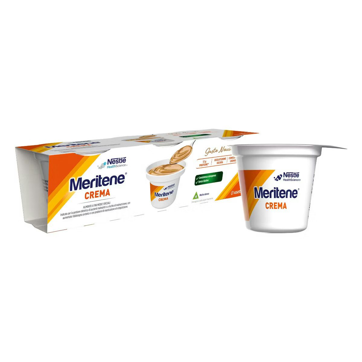 KIT 4 PEZZI MERITENE CREMA NOCCIOLA 12x125g 2