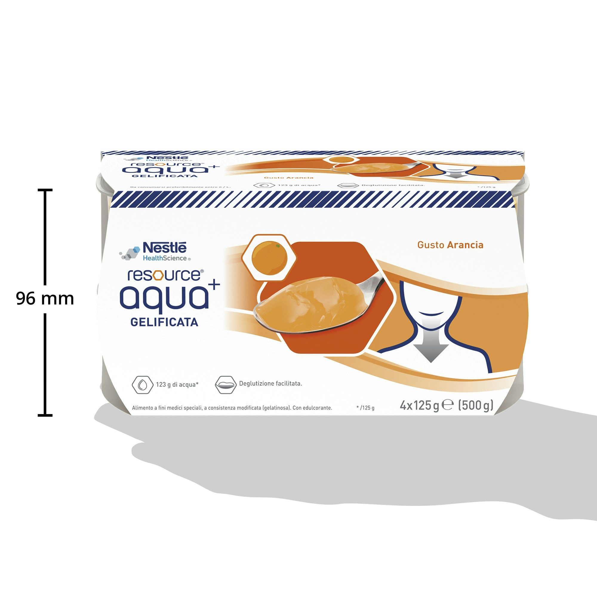 AQUA+ GELIFICATA Arancia Acqua gelificata senza zucchero facile da deglutire 4