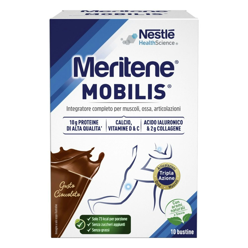 MOBILIS gusto cioccolato - Integratore di vitamine minerali e proteine con acido ialuronico e collagene 0