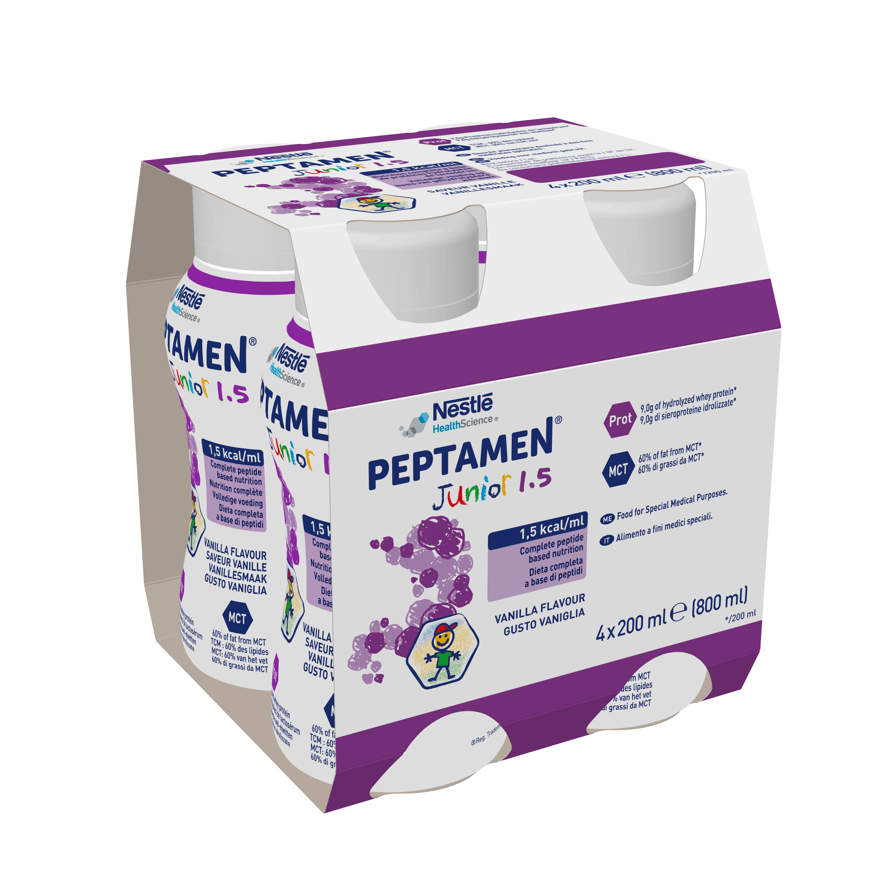 JUNIOR 1.5 Supplemento nutrizionale orale ipercalorico gusto vaniglia 1